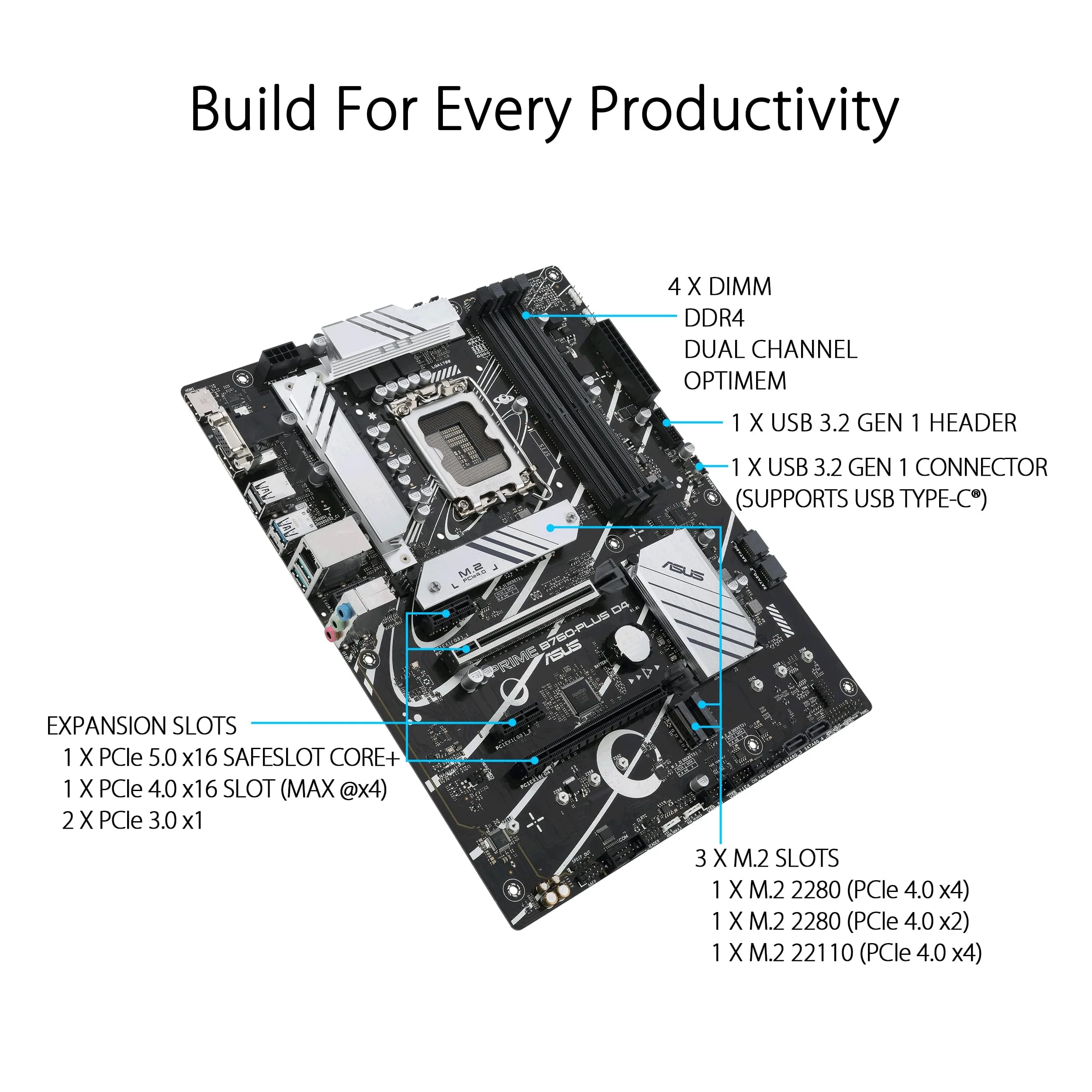 مادربرد ASUS Prime B760-PLUS DDR4 - تصویر گالری 5