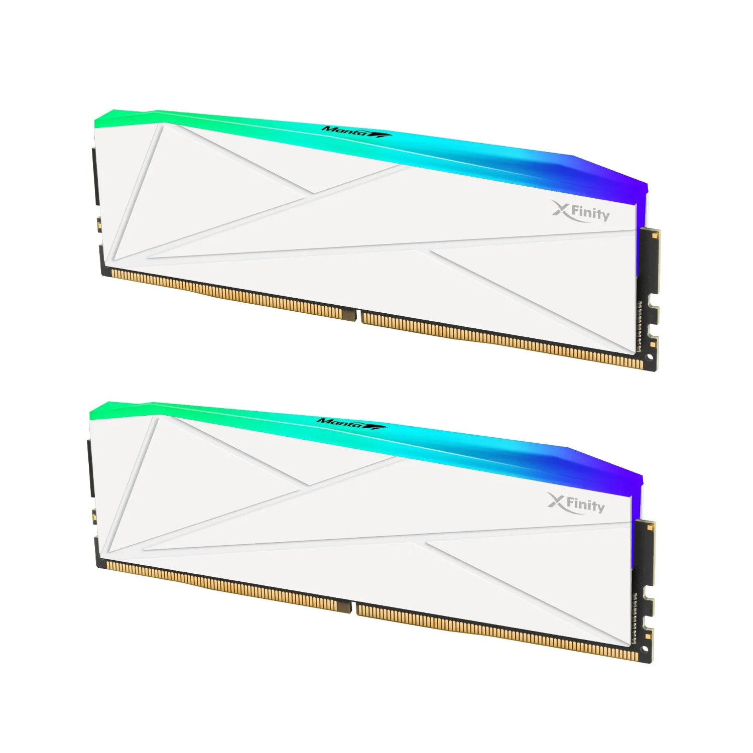 رم V-COLOR Manta XFinity RGB 32GB Dual 5600MHz CL36 - White - تصویر گالری 2