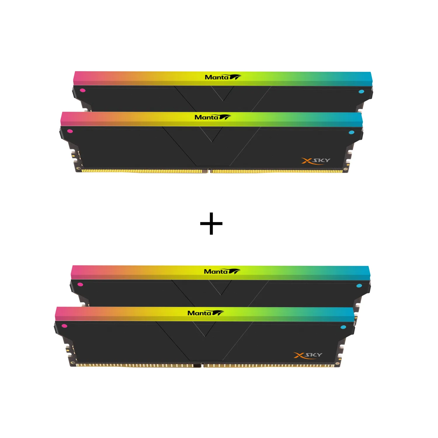 رم V-COLOR Manta XSky RGB SCC KIT 2+2 48GB Dual 6000MHz CL28 - Black - تصویر گالری 2