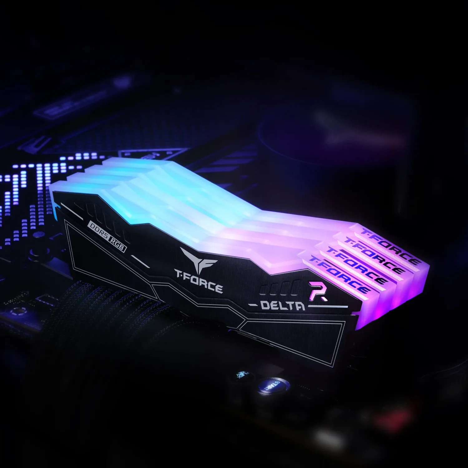 رم TeamGroup T-Force DELTA RGB DDR5 16GB Dual 6000MHz CL38 - Black - تصویر گالری 4