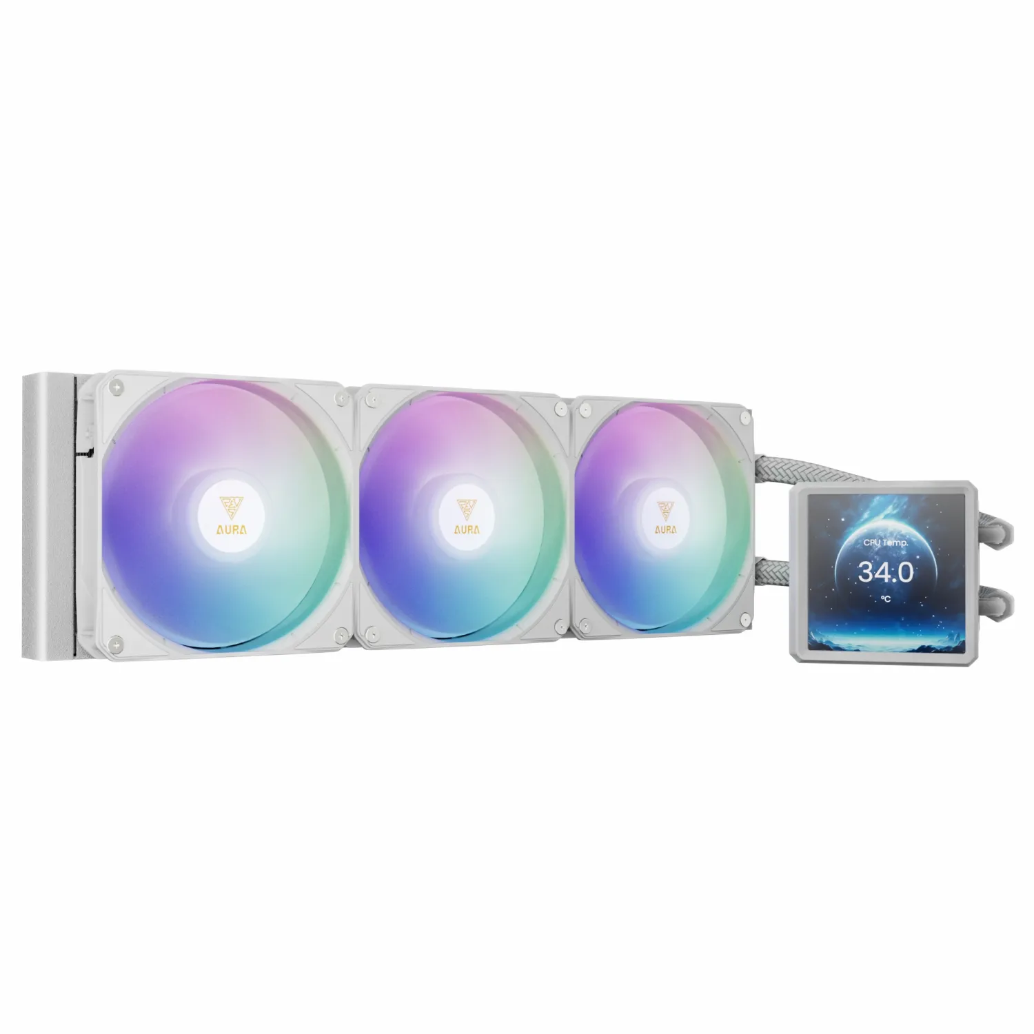 کولر پردازنده Gamdias Aura GL360 LCD - White