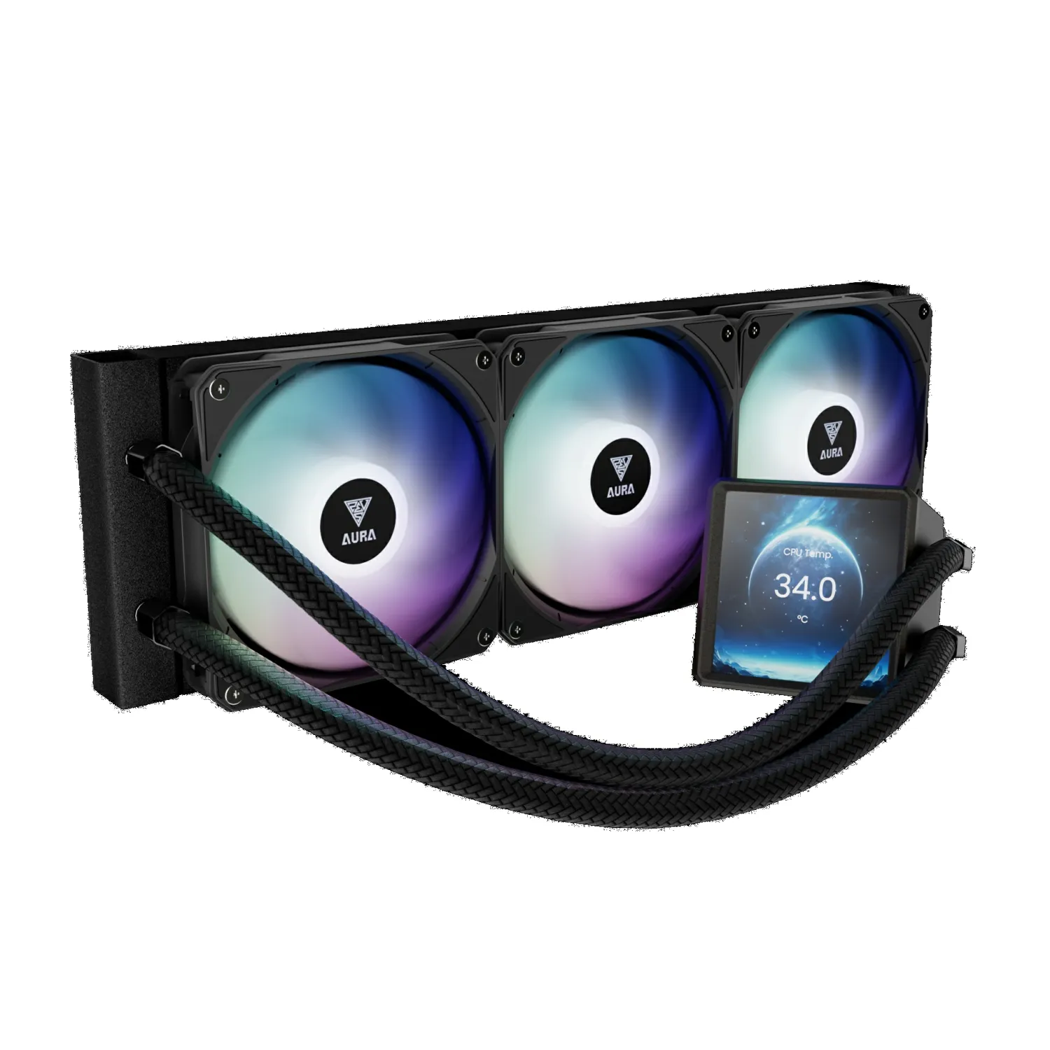 کولر پردازنده Gamdias Aura GL360 LCD - Black - تصویر گالری 2