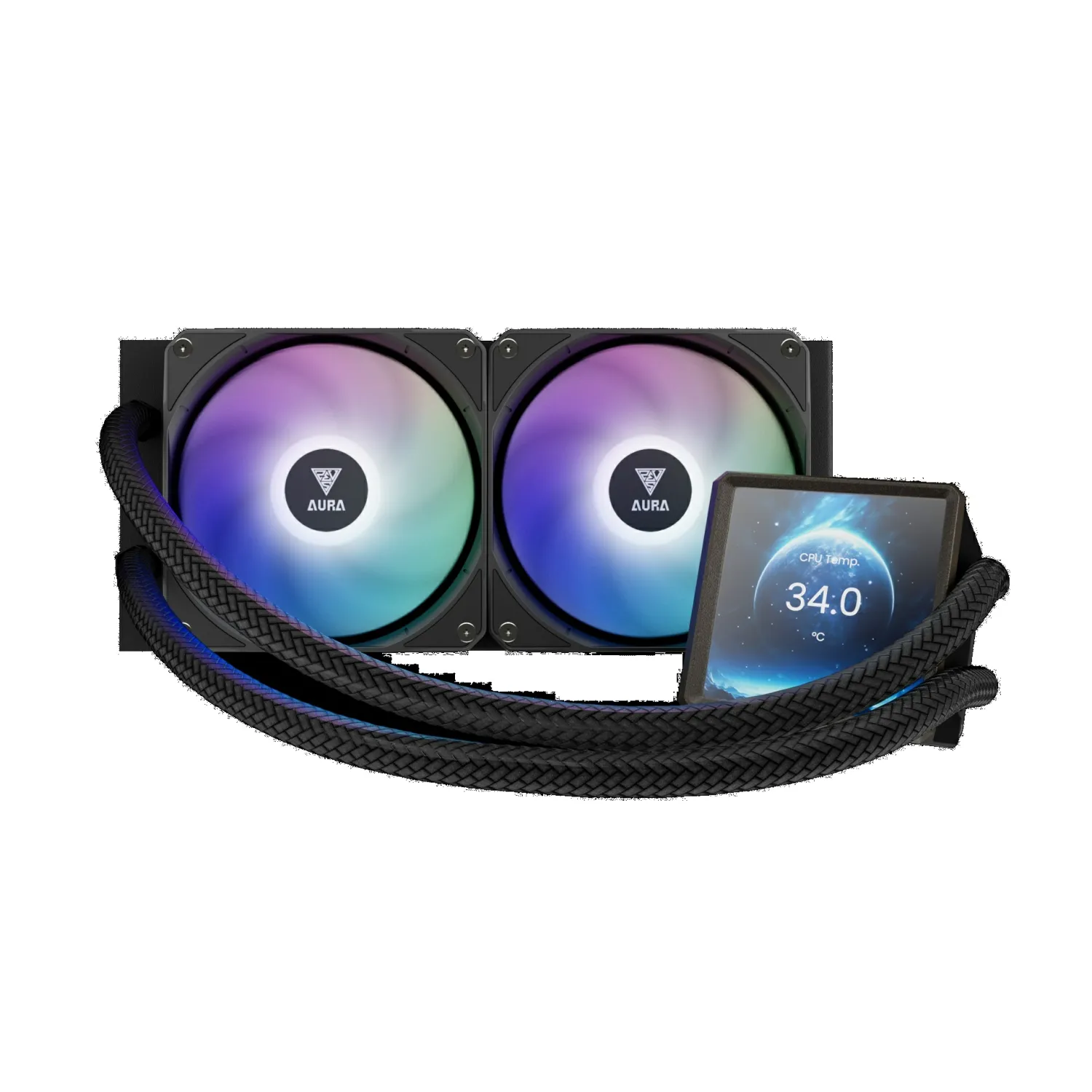کولر پردازنده Gamdias Aura GL240 LCD - Black - تصویر گالری 2
