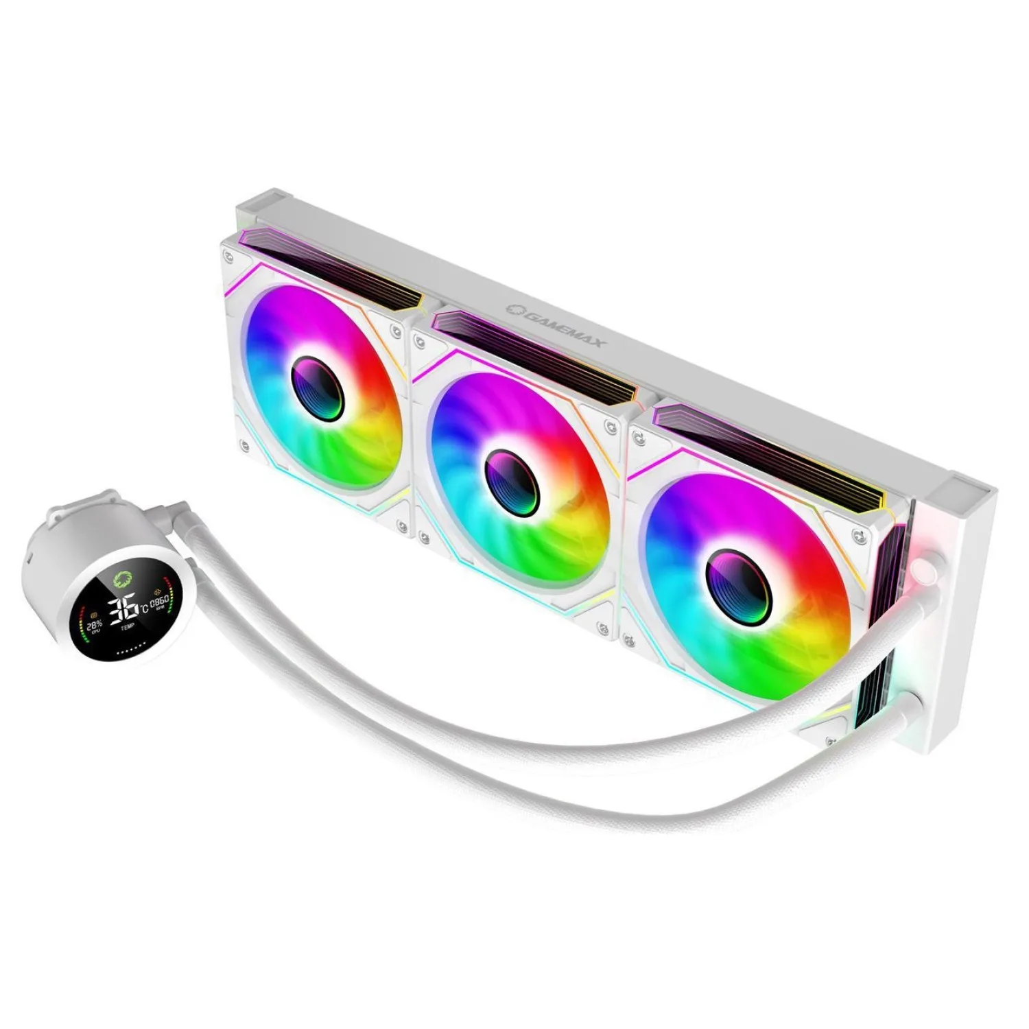 کولر پردازنده GameMax IceBurg 360 Digital - White - تصویر گالری 2