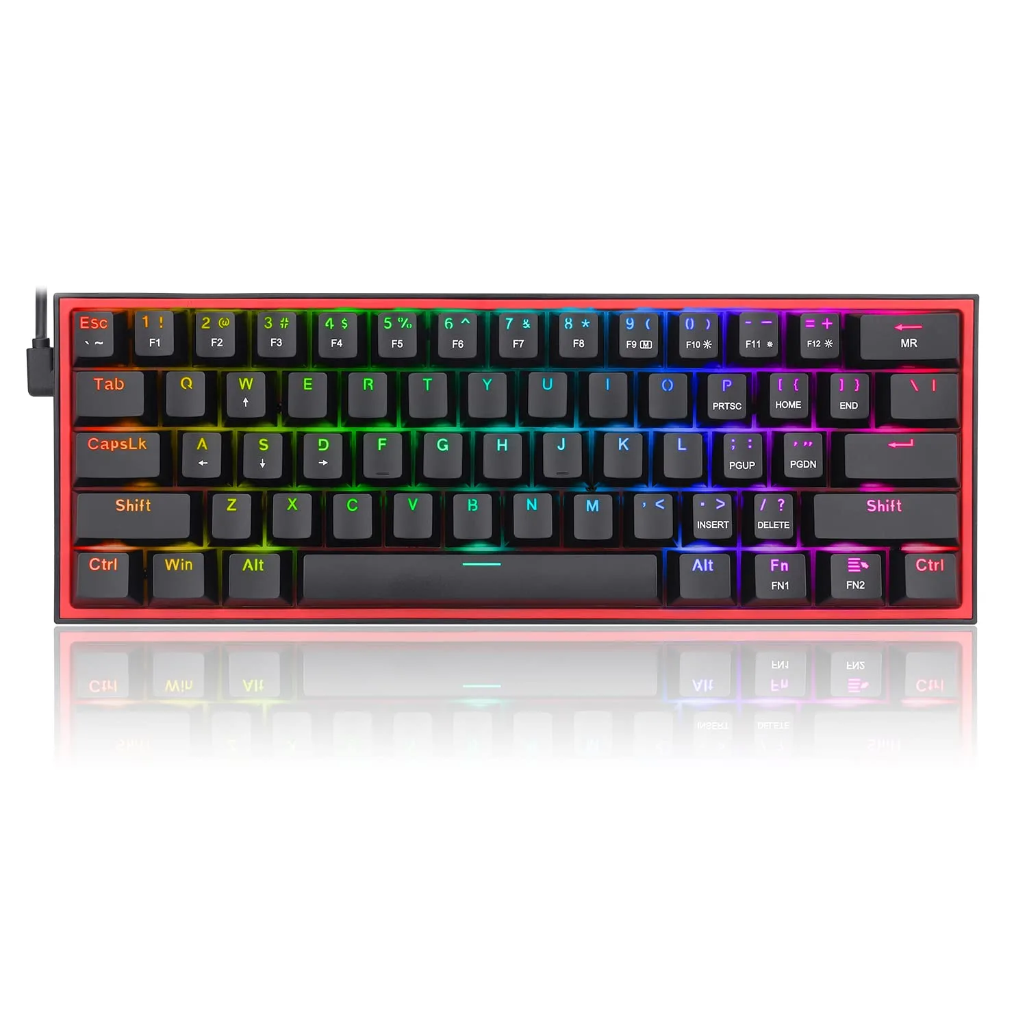 Keyboard RGB REDRAGON FIZZ K617 Mechanical Gaming White-black