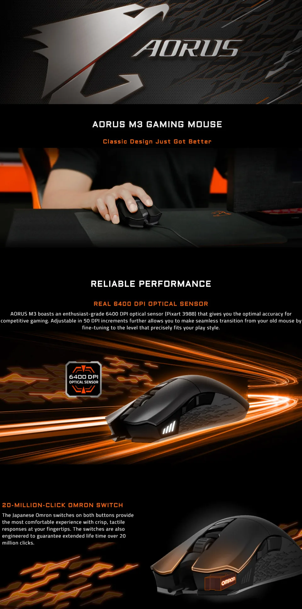 MOUSE GIGABYTE AORUS M3 - تصویر گالری 1