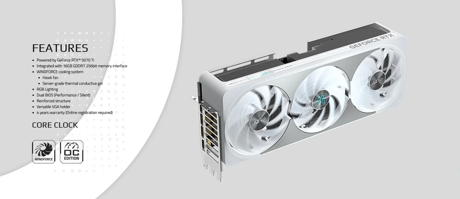 VGA GIGABYTE RTX 5070 Ti AERO OC 16G GDDR7 - تصویر گالری 2
