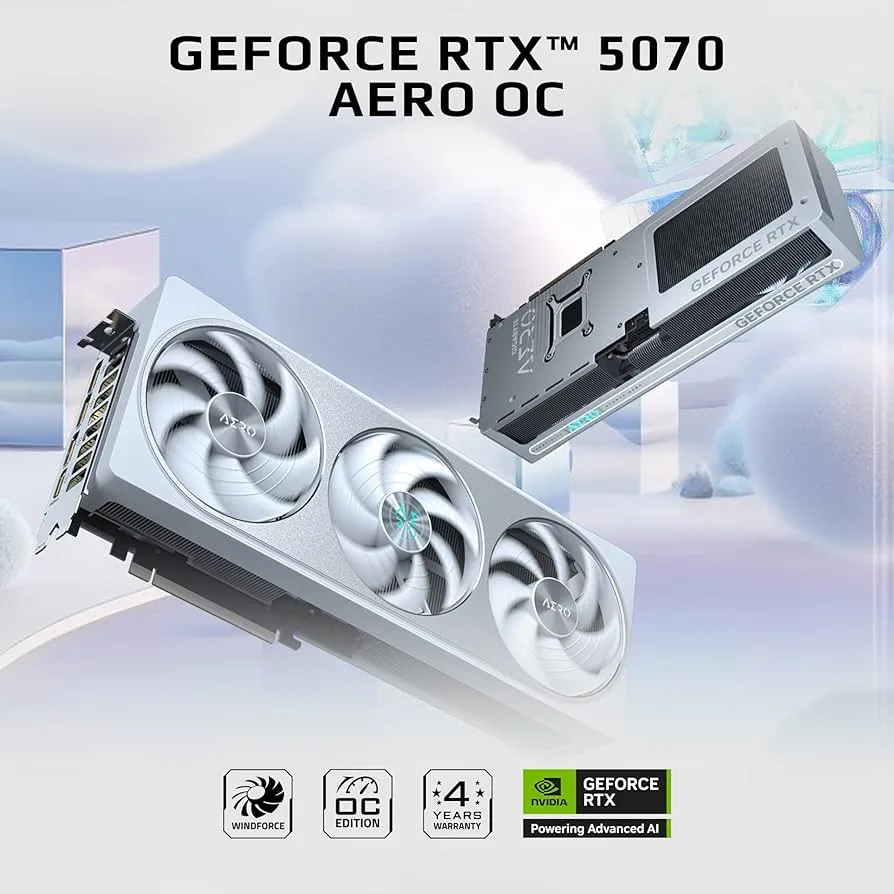 VGA GIGABYTE RTX 5070 Ti AERO OC 16G GDDR7 - تصویر گالری 1