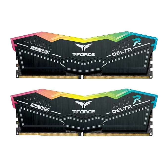 RAM Team Group T-Force DELTA 16G DUAL Gaming PC RGB D5-6000 CL38 مشکی - تصویر گالری 1