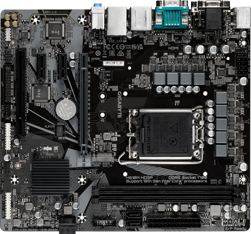 MB GIGABYTE H610 MHD3P DDR5 - تصویر گالری 1