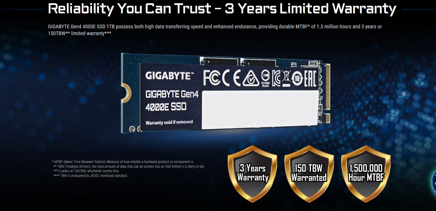 SSD Gigabyte Gen4 M.2 4000E 250GB گیگابایت - تصویر گالری 1