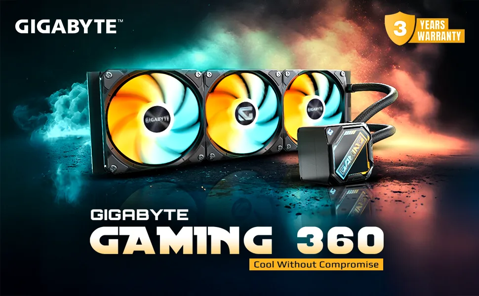 LIQUID FAN CPU GIGABYTE GAMING 360 BLACK ARGB - تصویر گالری 2