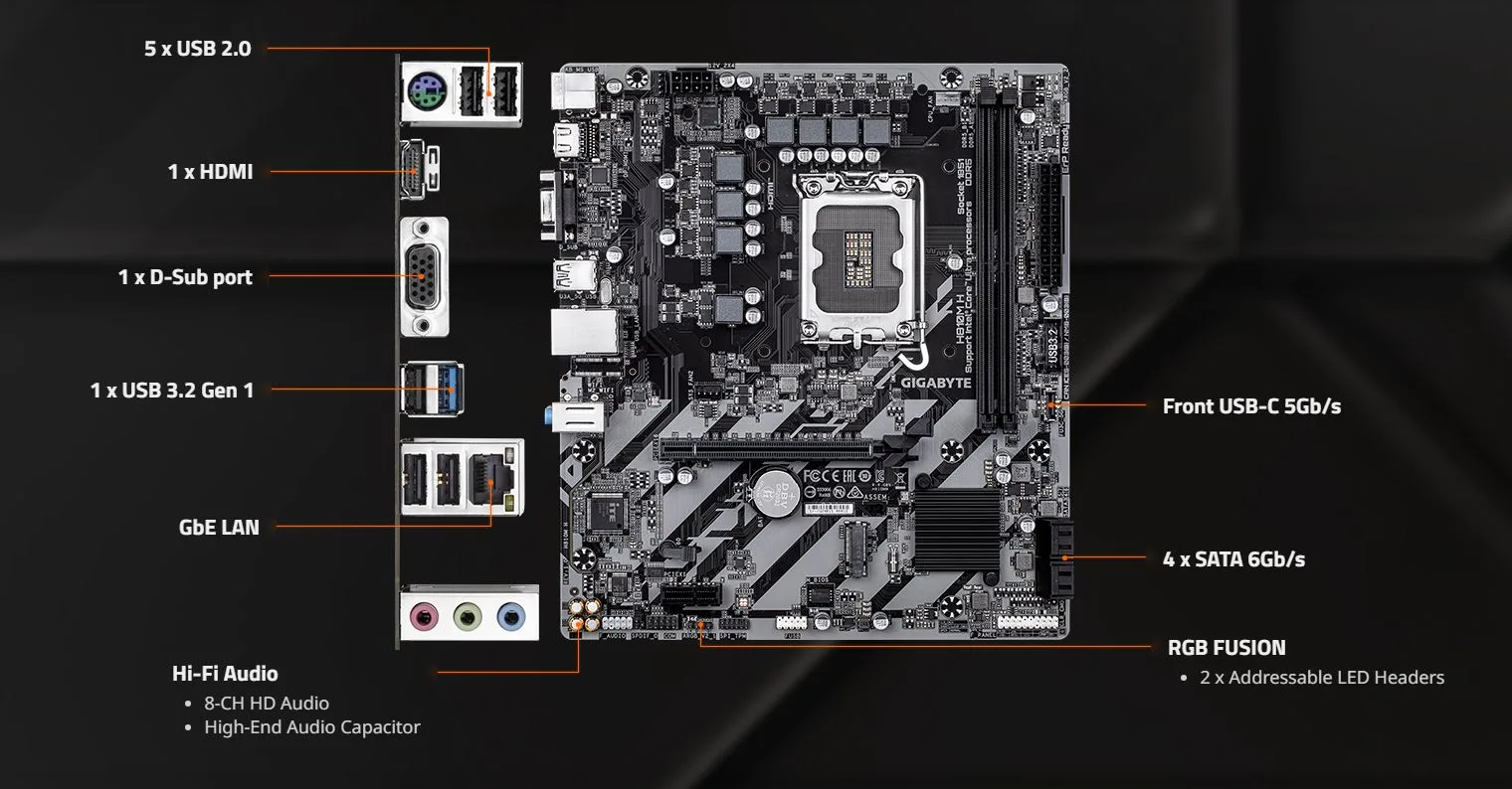 مادربرد GIGABYTE H810M H - تصویر گالری 4