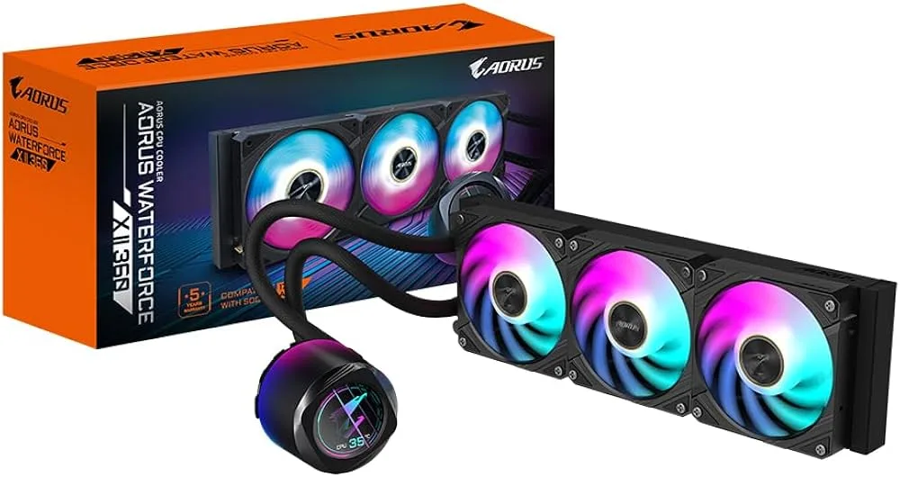 LIQUID FAN CPU GIGABYTE AORUS WATERFORCE X II 360  BLACK - تصویر گالری 3