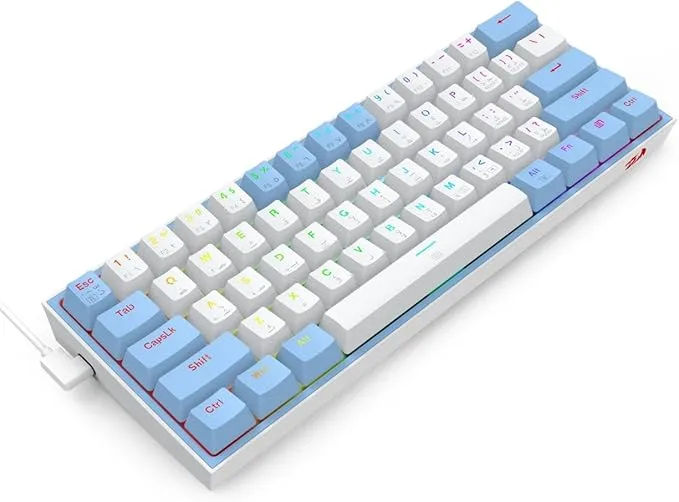 Keyboard RGB REDRAGON FIZZ K617 Mechanical Gaming White-Blue