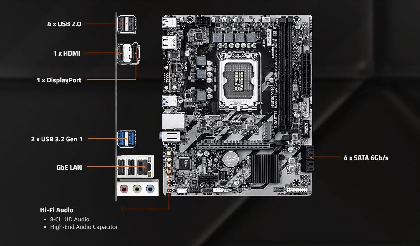 مادربرد GIGABYTE H810M K - تصویر گالری 5