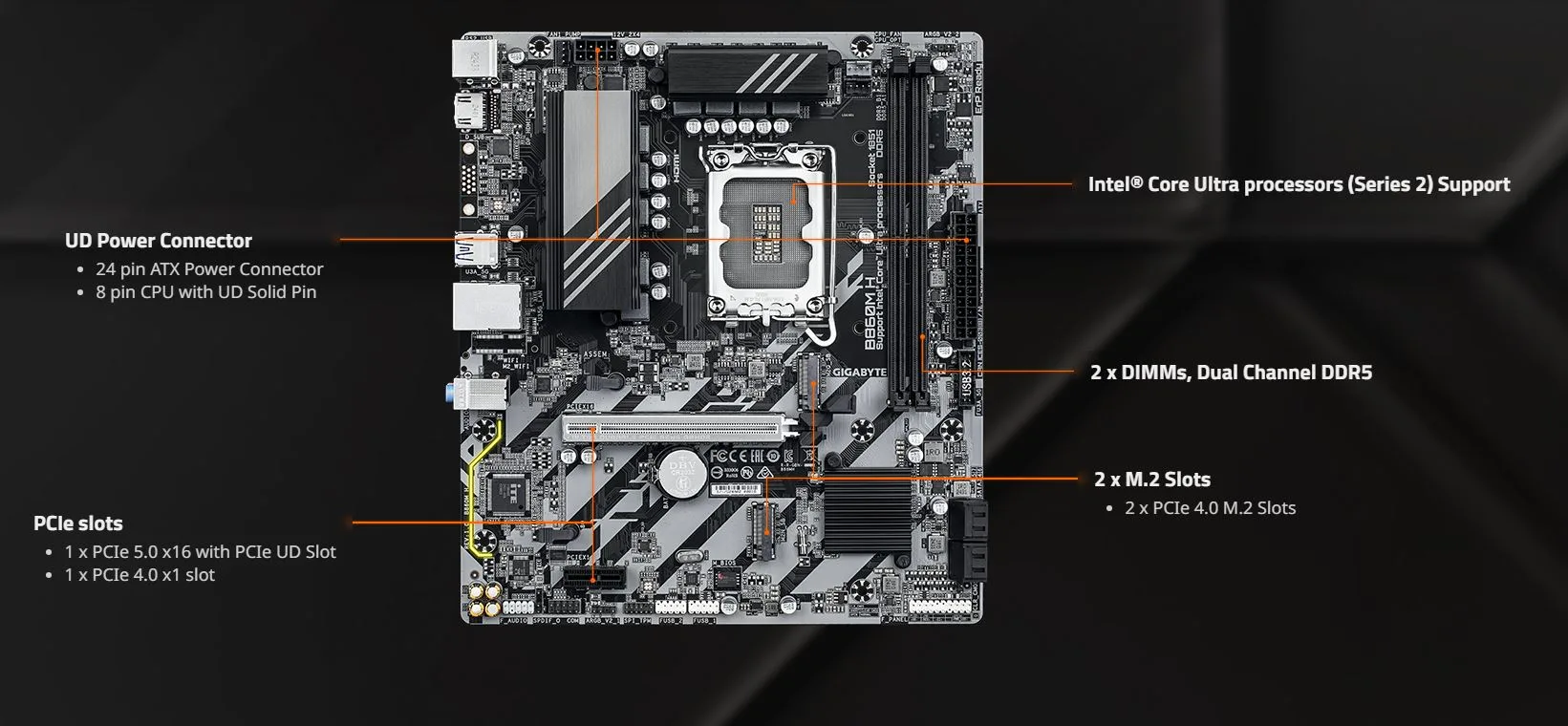 MB GIGABYTE B860 MH DDR5 - تصویر گالری 1