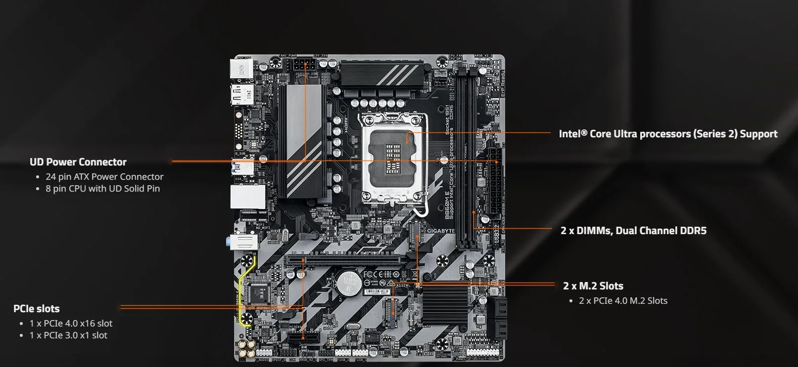 MB GIGABYTE B860 ME DDR5 - تصویر گالری 1