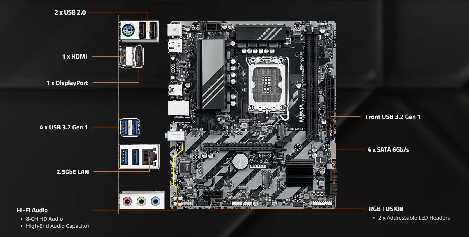 MB GIGABYTE B860 ME DDR5 - تصویر گالری 2