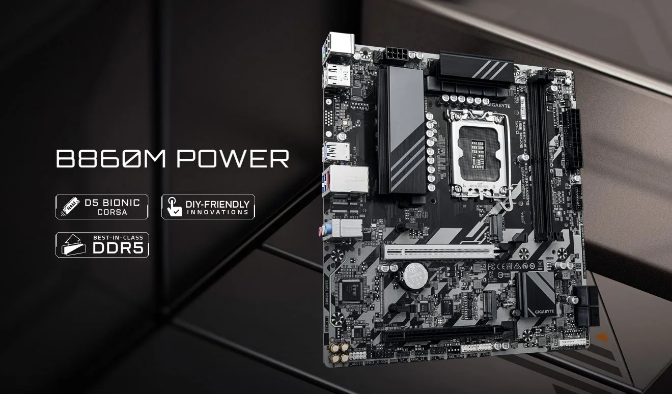 MB GIGABYTE B860M POWER DDR5 - تصویر گالری 4