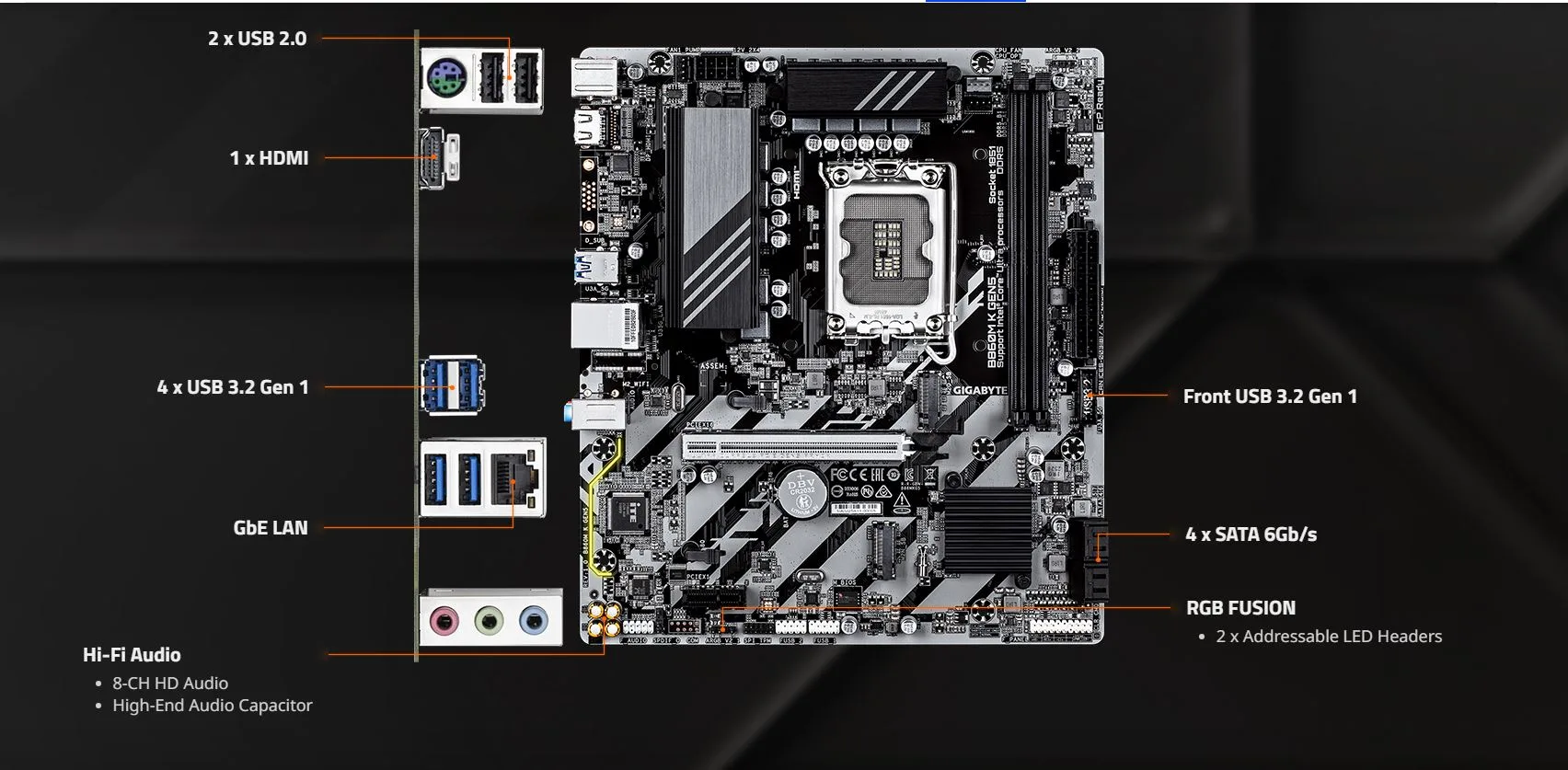 MB GIGABYTE B860 MK DDR5 - تصویر گالری 1