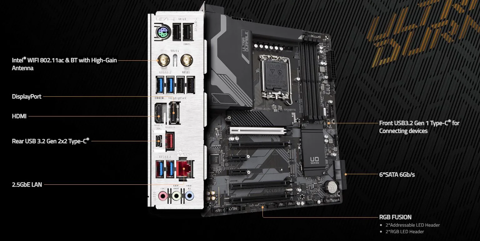 MB GIGABYTE Z790 UD AC DDR5 - تصویر گالری 1