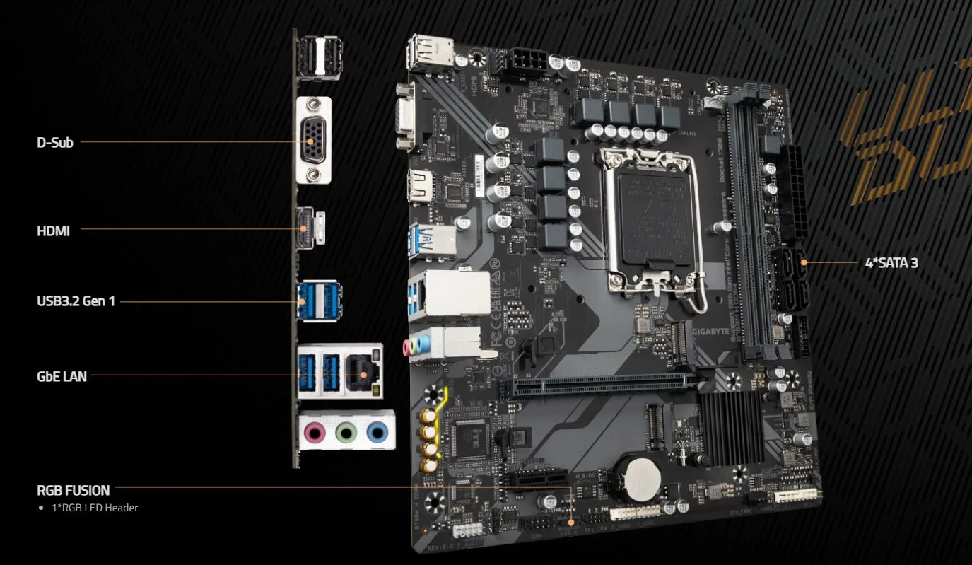 MB GIGABYTE B760 MH DDR4 - تصویر گالری 2