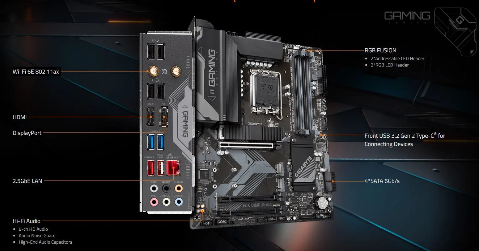 MB GIGABYTE B760 GAMING X AX DDR4 - تصویر گالری 1