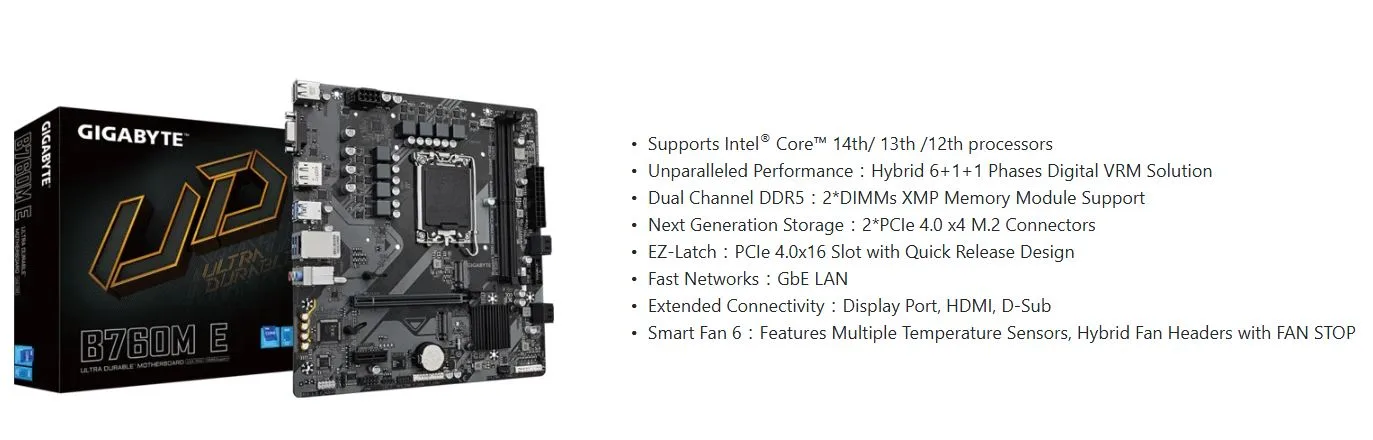 MB GIGABYTE B760 ME DDR5 - تصویر گالری 3