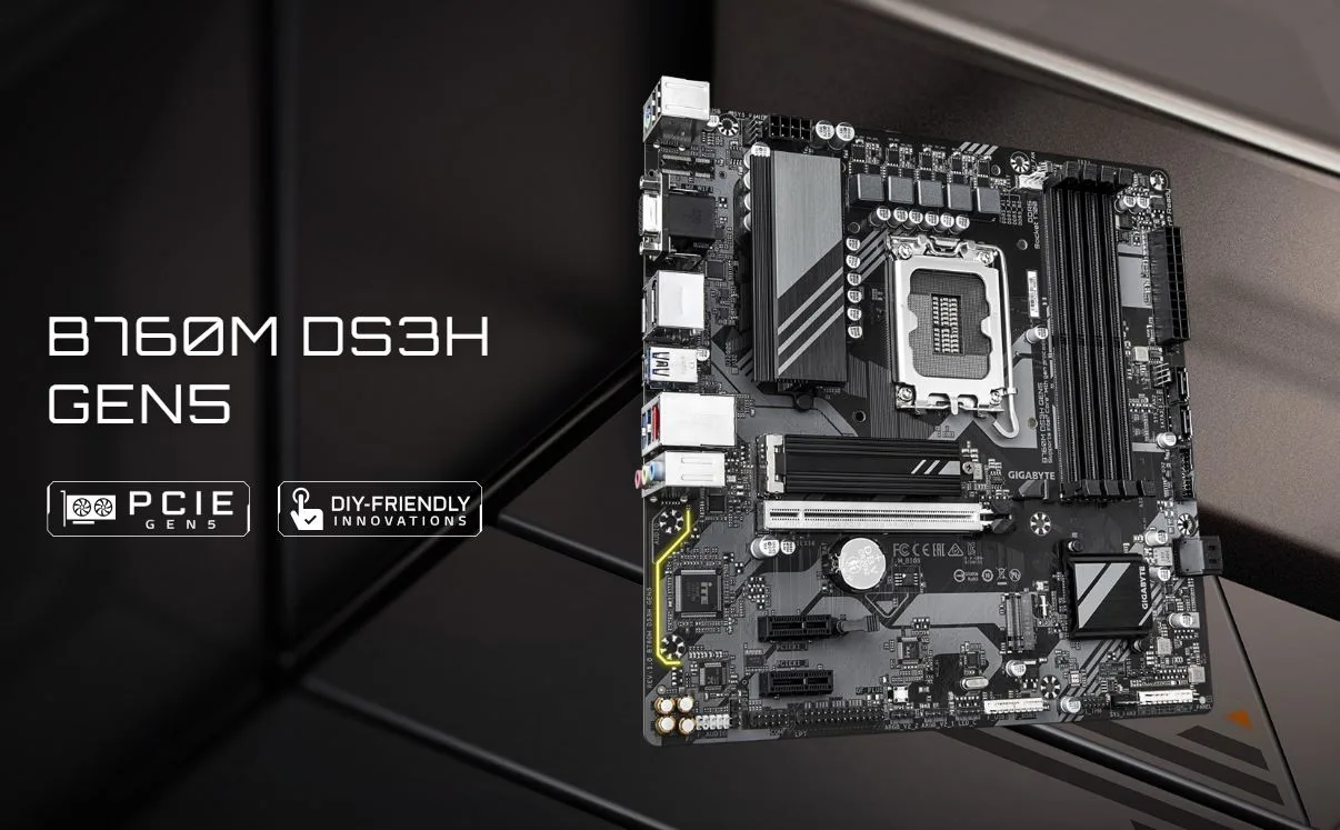 MB GIGABYTE B760M DS3H GEN5 DDR5 - تصویر گالری 4
