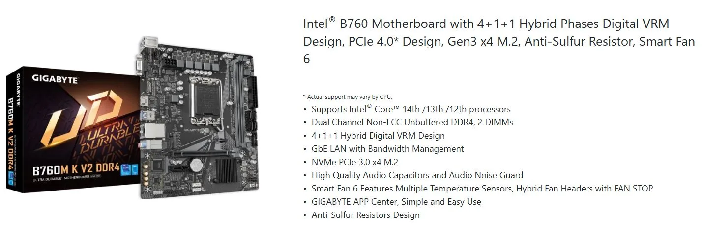 MB GIGABYTE B760 MK V2 DDR4 - تصویر گالری 2