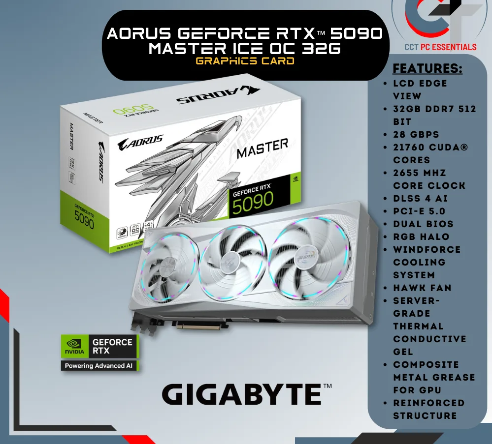 VGA GIGABYTE  RTX 5090 AORUS Master ICE 32G GDDR7 - تصویر گالری 5
