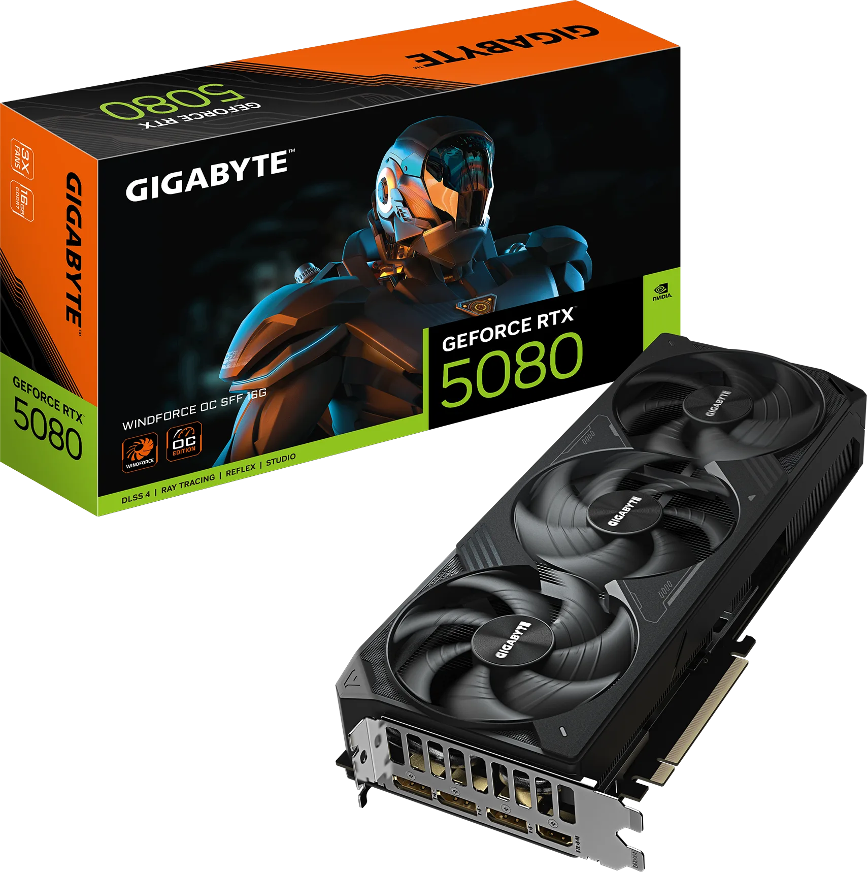 کارت گرافیک GIGABYTE GeForce RTX 5080 WINDFORCE SFF 16G