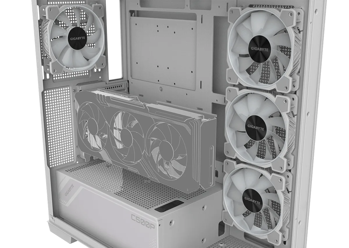 CASE GIGABYTE C500 PANORAMIC STEALTH ICE GB-C500PI ST - تصویر گالری 2