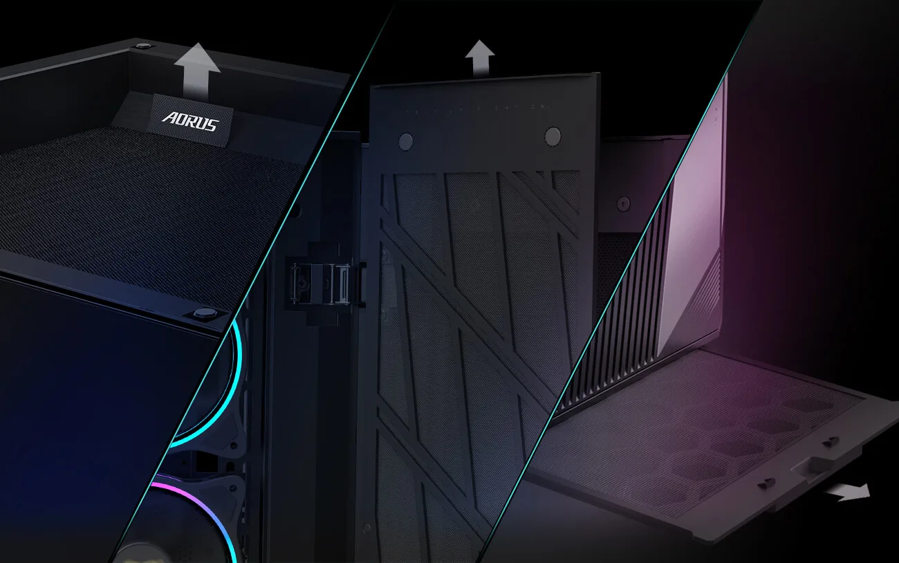 CASE GIGABYTE AORUS C500 GLASS GB-AC500G ST - تصویر گالری 2