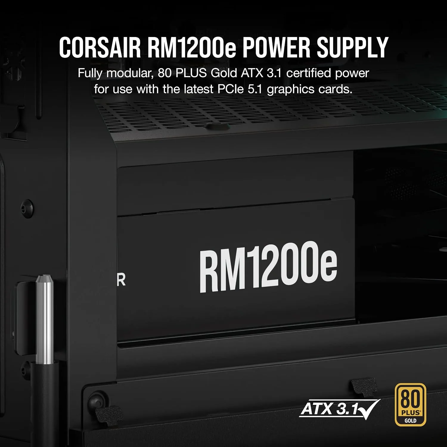 Corsair RM1200E Cybenetics Platinium Fully Modular Power Supply - تصویر گالری 3