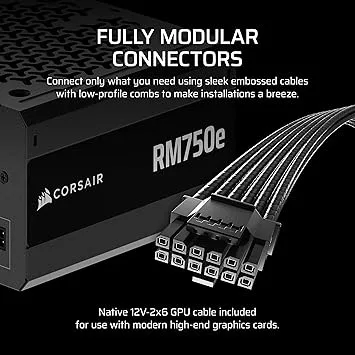 Corsair RM750E Cybenetics Platinium Fully Modular Power Supply - تصویر گالری 2
