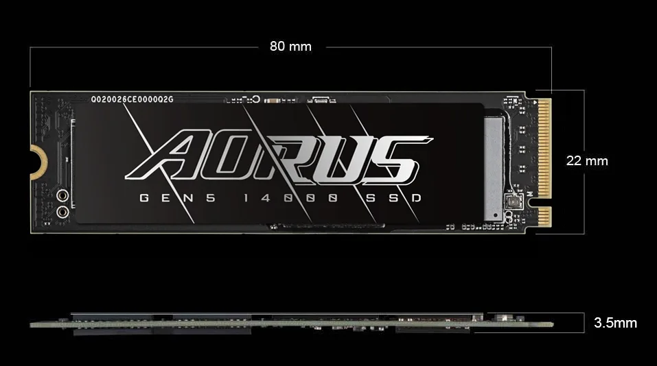SSD Gigabyte AORUS 1TB M.2 Gen5 14000 NVMe - تصویر گالری 5