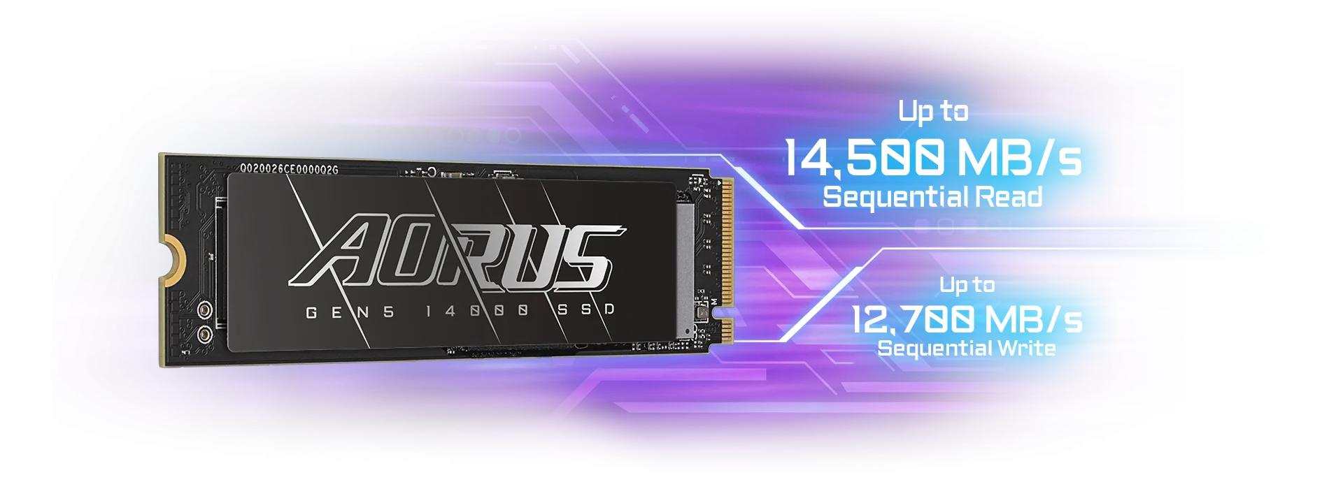 SSD Gigabyte AORUS 2TB M.2 Gen5 14000 NVMe - تصویر گالری 1
