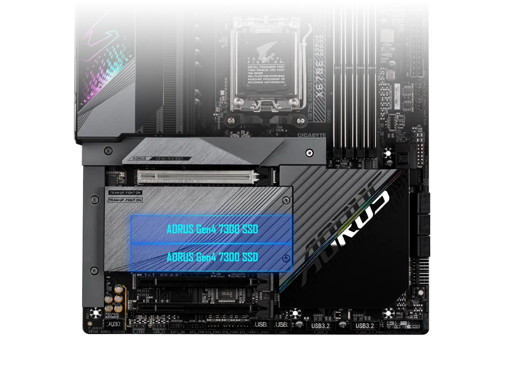 SSD Gigabyte AORUS 1TB M.2 Gen4 7300 NVMe - تصویر گالری 3