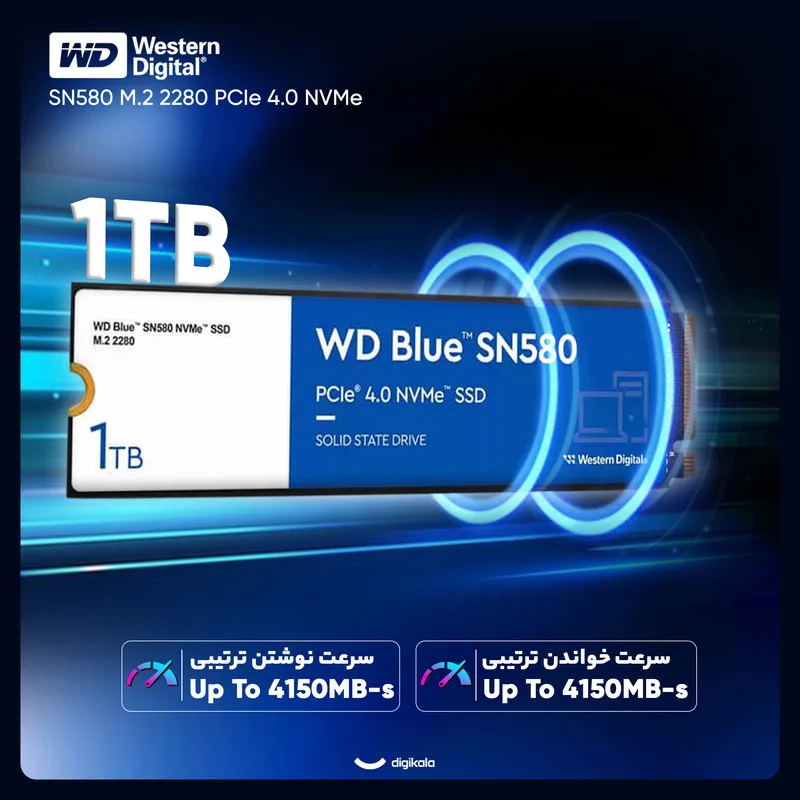 SSD WD Blue SN580 M.2 NVMe GEN 4.0 2Tb - تصویر گالری 2
