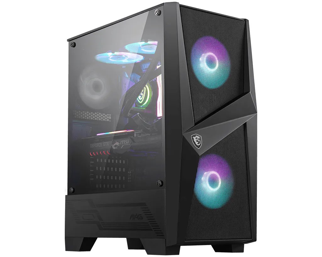 کیس گیمینگ ام اس آی مدل MAG FORGE 100R مشکی با نورپردازی ARGB