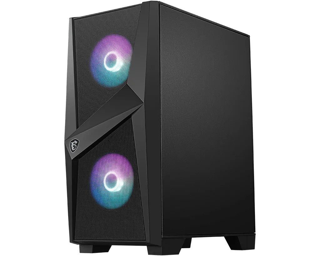 کیس گیمینگ ام اس آی مدل MAG FORGE 100R مشکی با نورپردازی ARGB
