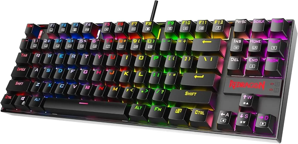 کیبورد مکانیکال باسیم ردراگون مدل Kumara K552 RGB با بدنه مشکی